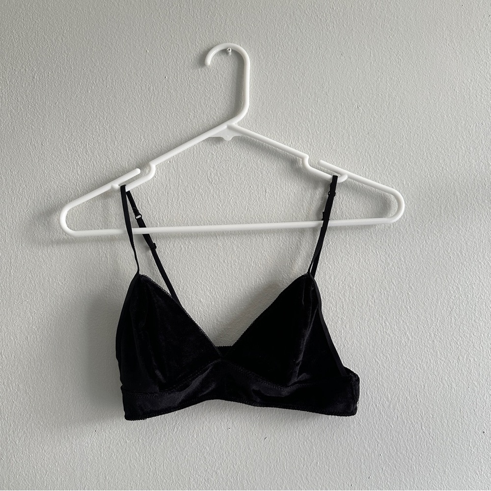 Black Velvet Suede Bralette